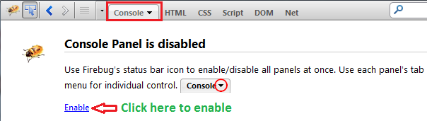 console-and-enabling-it